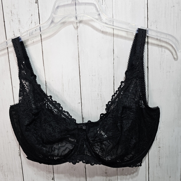 Delimira Other - DELIMIRA W578 Women's Black Lace Minimizer Full Figure Bra Underwire Size 36I.